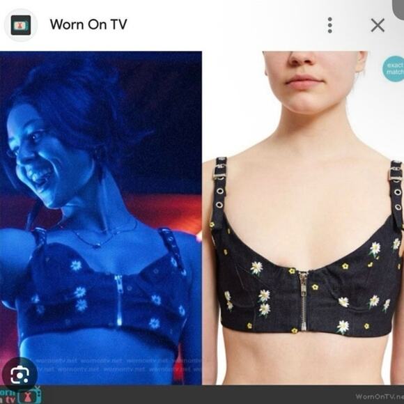 Miaou Dylan Bra embroidered Daisy opening zip front Opening Ceremonies M medium - Picture 16 of 16